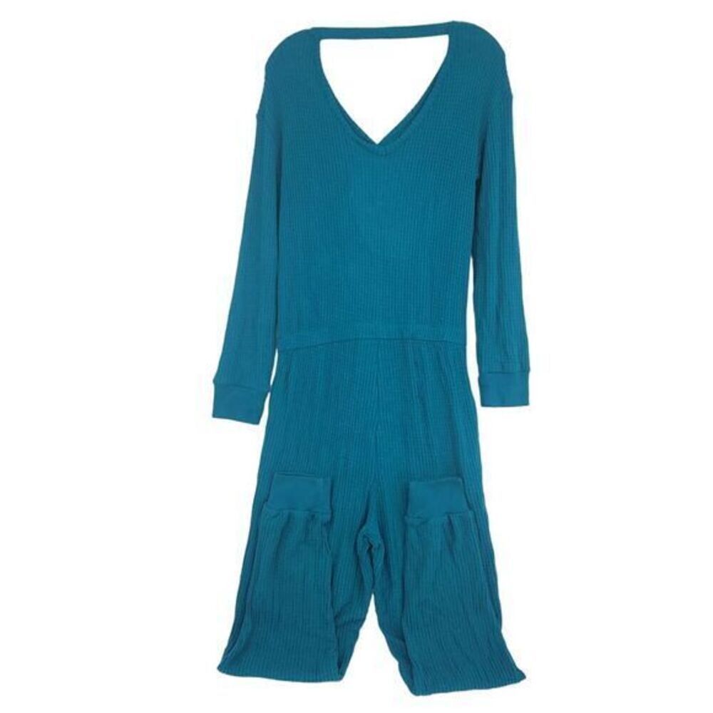Serra Long Sleeve Cozy Romper Jogger Pockets M Athleisure Minimalist Loungewear - Picture 4 of 8